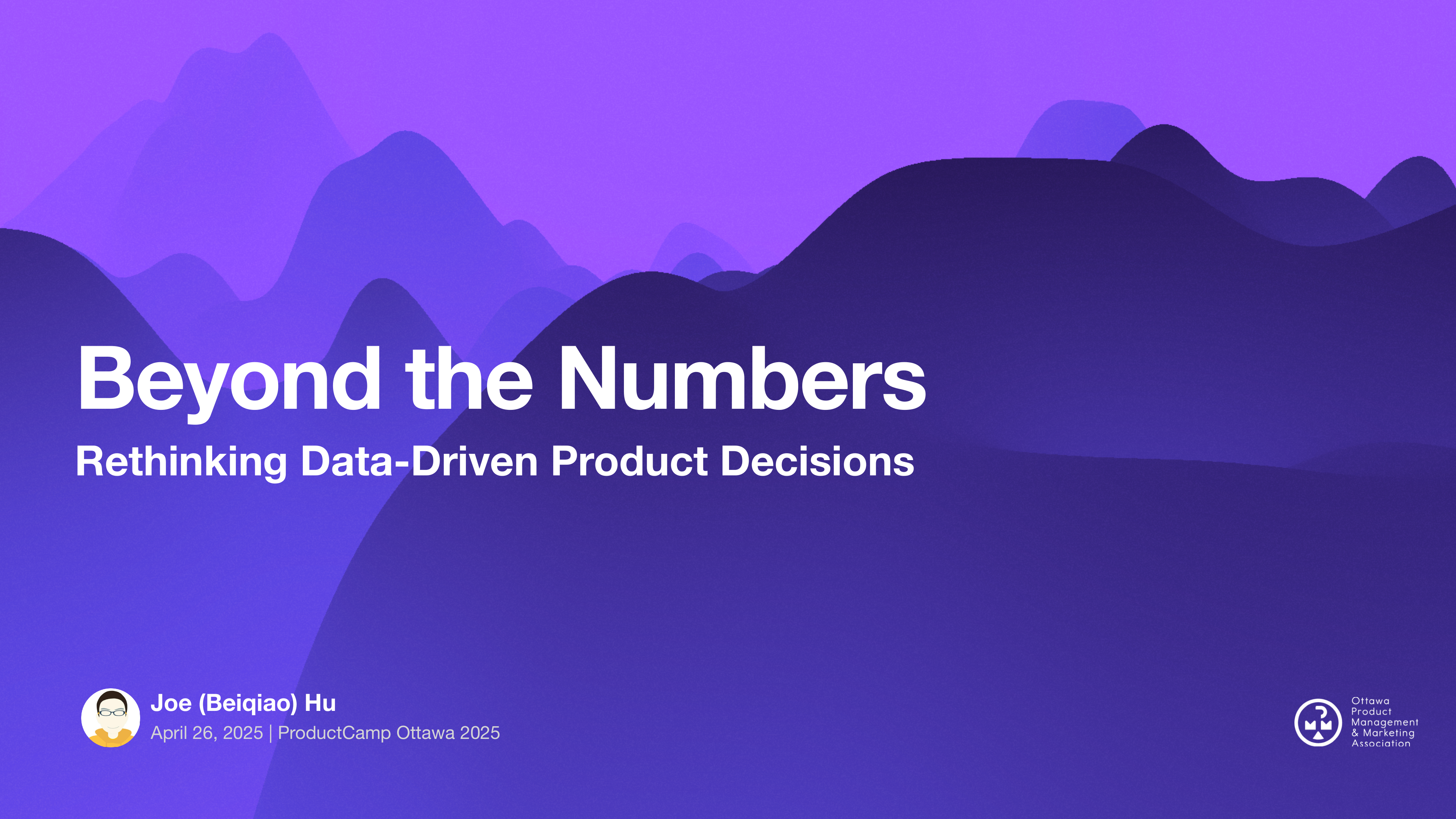 Beyond the Numbers talk title slide