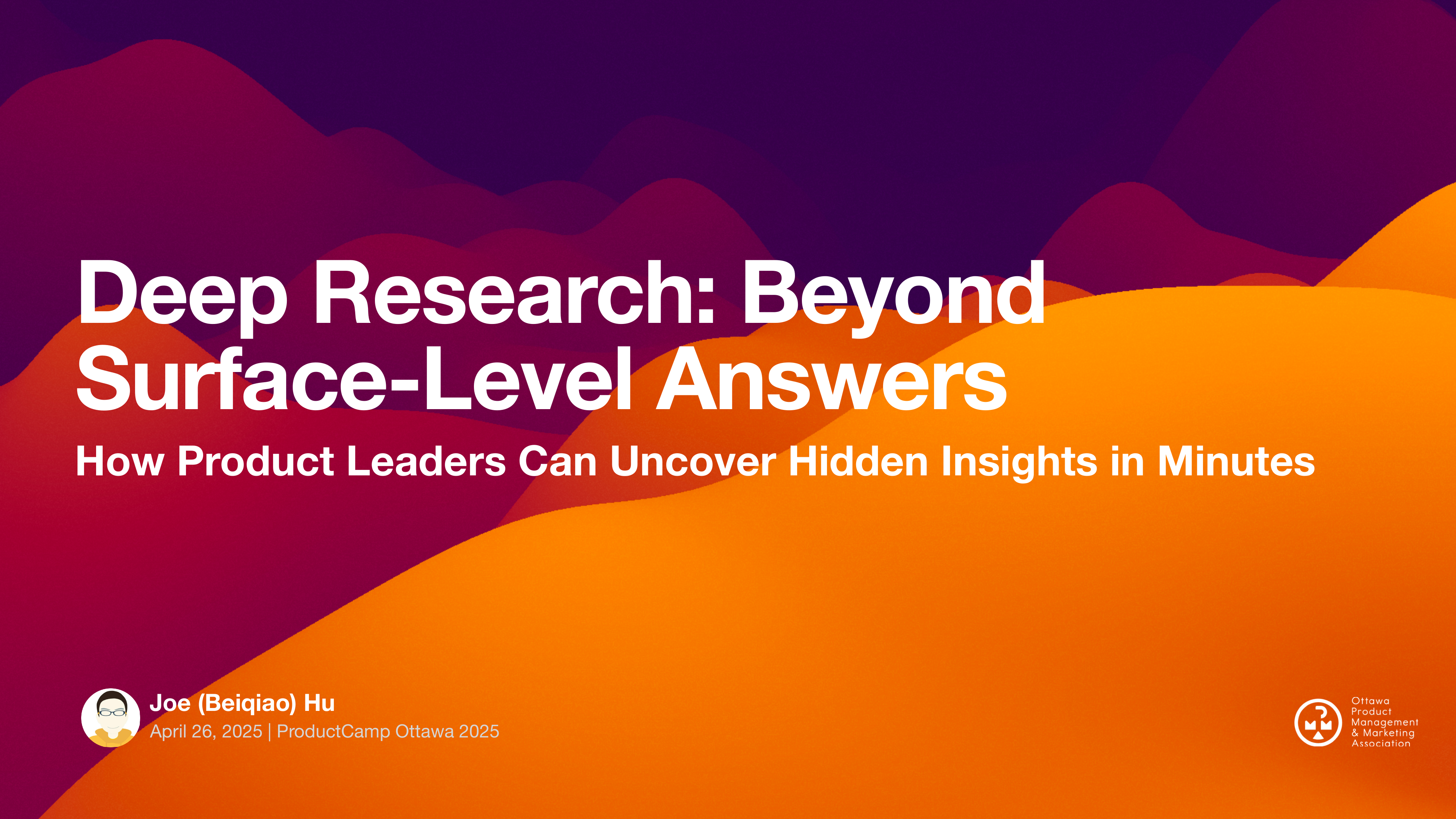 Deep Research talk title slide